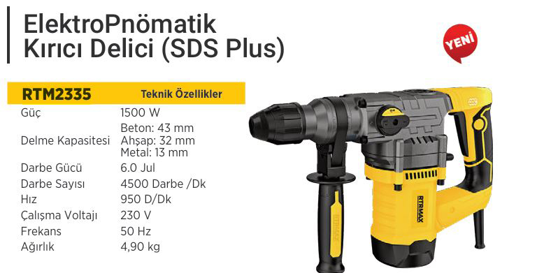 RTRMAX RTM2335 SDS PLUS KIRICI DELICI 32 MM 1500 W 6.0J